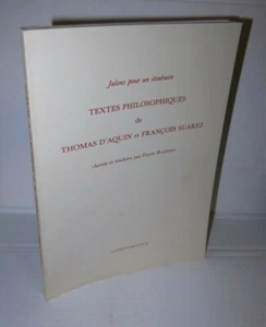 Textes Philosophiques de Thomas D'Aquin et Francois Suarez Scarce Philosophy - Bild 1 von 1