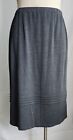 Jacobsons M Gray Straight Skirt Unlined Stretch Pull On Elastic Waist Career Euc