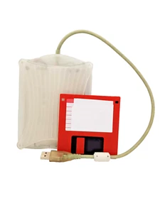 Teac FD-05PUB USB External Floppy Disk Drive 3.5" 1.44MB P/No 19308801-82 - Vtg - Afbeelding 1 van 24