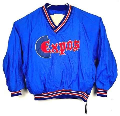 Vtg EXPOS Pullover Windbreaker Jacket Men's - Sz. XL - Blazer Made in USA Cover