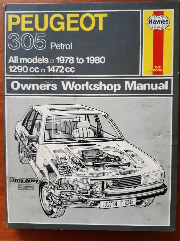 PEUGEOT 305 PETROL 1978-1980 1290cc 1472cc HAYNES OWNERS WORKSHOP MANUAL - Image 1 of 1