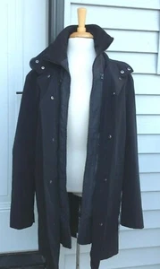 Men's CHAPS Black Dress Coat Overcoat Removable Windfly Sz 38R Medium NWT - Picture 1 of 12