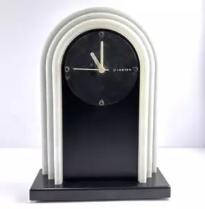 Cicena 1990 Neon Clock Light Green Aqua Analog Battery Clock Electric Neon Works - Picture 1 of 6