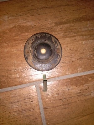 ANTICO TASTO BOTTONE PULSANTE credo PER  telefono O CITOFONO A BOBINE MODELLO B  - Immagine 1 di 2