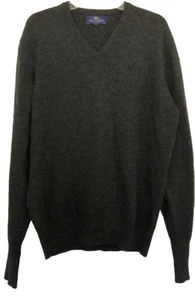 Peter Scott men's charcoal color wool v neck sweater xl - Picture 1 of 3