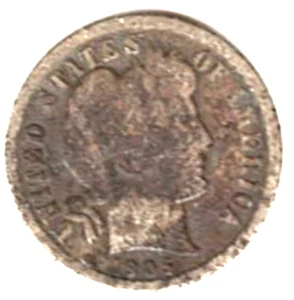 1905 Barber Dime in BUONE condizioni ~ CERCHI COMPLETI ~ VEDI LA SCANSIONE pz 10 - Foto 1 di 5