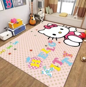 SANRIO HELLO KITTY GIANT RUG CARPET LIVING HOME DECOR ROOM FURNITURE ART BED MAT - Picture 1 of 1