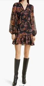 Neu Ted Baker Piara asymmetrisches Minikleid mit Rüsche neu mit Etikett $ 285 - Bild 1 von 14