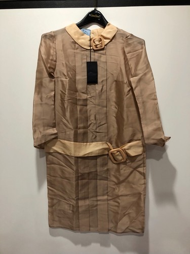 NUOVO ABITO PRADA P344M ORGANZA BICOLORE 100% SETA TAGLIA 4 6 US 40 PRADA $2600