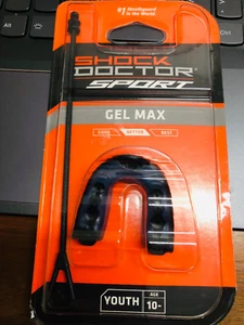 Shock Doctor Sport Gel Max Mouthguard Youth Age 10 & Under Blue/Black - Picture 1 of 11