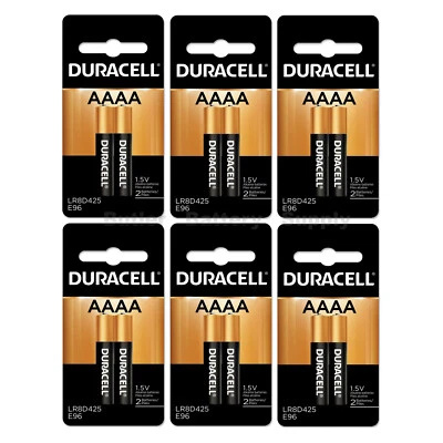 12 pilas alcalinas Duracell AAAA (MX2500, E96, MN2500, LR8D425, 25A) Foto 1 de 3