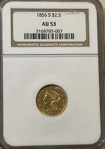 1856 $2.5 Coin NGC AU53 - Picture 1 of 6