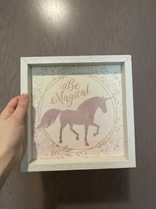 🦄Wooden 3D Unicorn Hanging Decor Picture "Be Magical" Room Decor - Fantasy - Picture 1 of 2