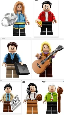 LEGO FRIENDS the TV Series Central Perk 21319 All 7 Minifigures ONLY - Image 1 of 4