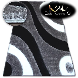 SOFT AND FLUFFY RUGS SHAGGY "SPACE 3D" HIGH QUALITY GLOSSY SILKY CARPETS - Picture 1 of 6