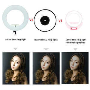 Lámpara de anillo LED regulable de 18" FD-480II estudio video belleza para maquillaje webcast - Imagen 1 de 12