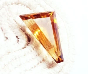 Natural Citrine Fancy Cut 35.45 Ct CERTIFIED Loose Gemstone With Free Gift - Picture 1 of 7