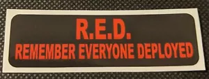 R.E.D. Remember Everyone Deployed Veteran Helmet Sticker Biker Helmet Decal - Picture 1 of 1