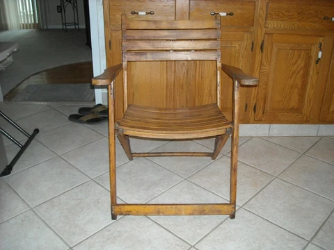 Vintage Folding Chair Armchair Slatted Wood Adirondack Cover