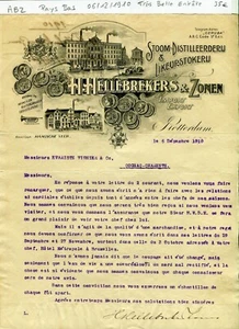 Pays Bas - Rotterdam - Très Belle Entête d'une Distillerie du 06/12/1910 A Voir! - Picture 1 of 1