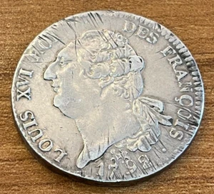 Monnaie France - Louis XVI - Ecu de 6 livres 1792 A AN 4 - Picture 1 of 2