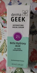 Derma Geek Detoxifying Facial Serum Beta Hydroxy Acid 1.3fl oz NEW In Sealed Box - Picture 1 of 4
