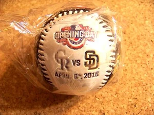 2016 Opening Day Coors Field SD San Diego Padres Colorado Rockies baseball ball - Picture 1 of 5