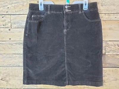 Sonoma Corduroy Skirt Black 8 Waist 32" Hips 38" Length 20" - Изображение 1 из 4