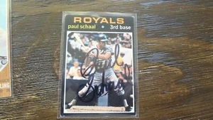 1971 TOPPS PAUL SCHAAL AUTOGRAPHED BASEBALL CARD - Picture 1 of 2