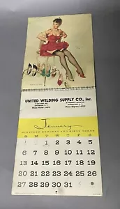 VINTAGE 1963 GIL ELVGREN ADVERTISING PIN UP GIRL CALENDAR UNITED WELDING SUPPLY - Bild 1 von 12