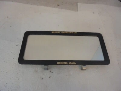 automobile visor mirror greene limestone company greene iowa 10" X 4-1/2" NOS - Image 1 of 4