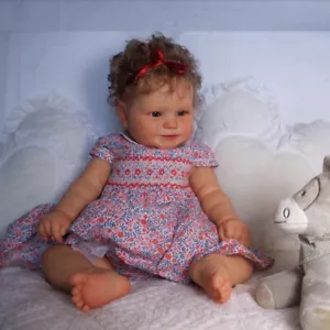 Handmade Reborn Baby Dolls Vinyl Silicone Real Newborn Doll Lifelike Girls DOLL - Picture 1 of 6
