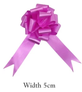 Celebrations, Occasions and Gift Wrapping POLY RIBBON PULL BOWS 50mm FUCHSIA - Picture 1 of 7