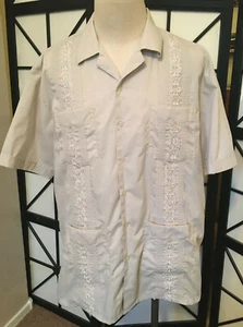 Omega Fashion men’s Short Sleeve Shirt ivory XL - Picture 1 of 3