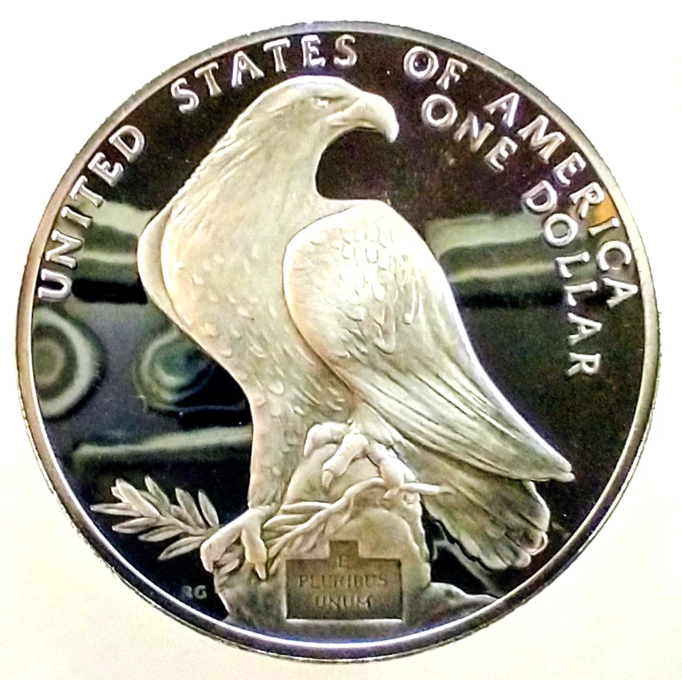 1984-S доказательство LA Олимпийских игр памятный серебряный доллар $1 ⁄⁄ 90% серебра [Z6] - Изображение 1 из 4