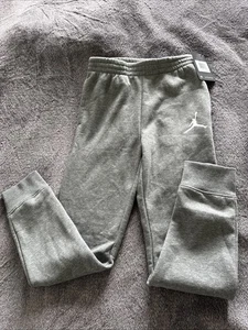 Nike Air Jordan Jumpman Screen Print Logo Joggers Boys Medium Carbon Heather New - Picture 1 of 3