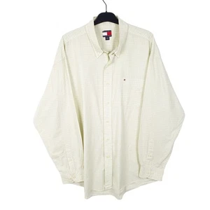 TOMMY HILFIGER Yellow Check Shirt Long Sleeve Casual Mens XL - Picture 1 of 8