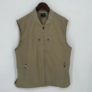 Scottevest THE 101 VEST-MEN'S Khaki Size Large Travel Hidden Pockets - Picture 1 of 8