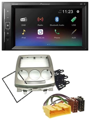 Pioneer DAB MP3 2DIN Bluetooth USB Autoradio für Mazda 5 (CR, 2005-2010) - Bild 1 von 4