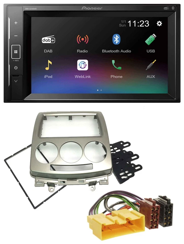 Pioneer DAB MP3 2DIN Bluetooth USB Autoradio für Mazda 5 (CR, 2005-2010) - Bild 1 von 4
