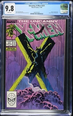 X-Men #251 CGC 9.8 White pages Classic Wolverine cover TOP POP - Image 1 of 2