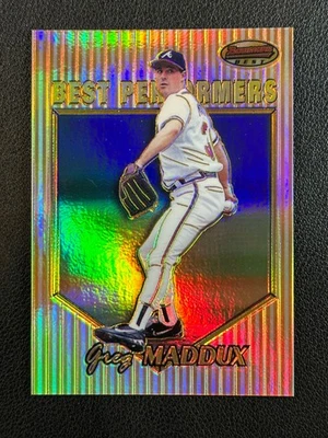 1999 Bowman's Best No93 Greg Maddux переливающаяся карточка 15/400 редкая вставки 90-е HOF как новая - Изображение 1 из 4