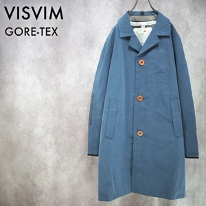 visvim 14SS Mies Coat 2.5L GoreTex Smoky Blue XL Waterproof Trench Coat - Picture 1 of 12