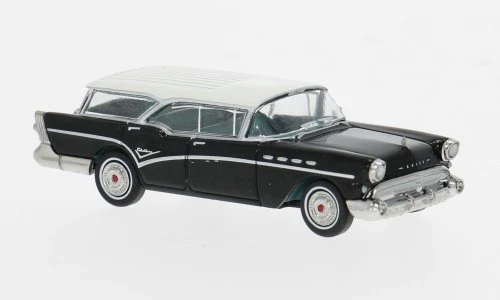 Brekina 18177 - 1/87 Buick Century Caballero, Nero/Bianco, 1957 - Nuovo - Immagine 1 di 1