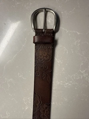 Cinturón Mujer FOSSIL Cuero Marrón Talla L Floral Foto 1 de 4