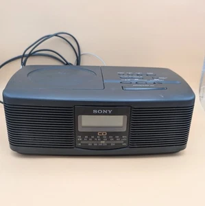 Sony FM/MW/LW Radio CD Player Alarm Clock UK AC Plug Tested Working - Picture 1 of 10