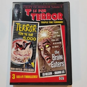 Crypt of Horror V.5 T is for Terror (DVD) Year 5000 Brain Eaters - Picture 1 of 1