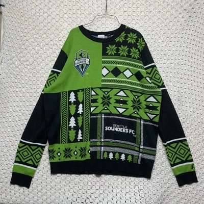 Толстовка мужская футбольная Seattle Sounders FC MLS 2XL зеленая настоящая Salt Lake - Изображение 1 из 4