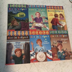 Lot Set 6 Marvin Redpost Books Louis Sachar Great condition - Picture 1 of 4