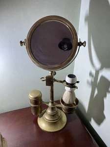 Antique Brass Gentleman’s Shaving Stand - Picture 1 of 3